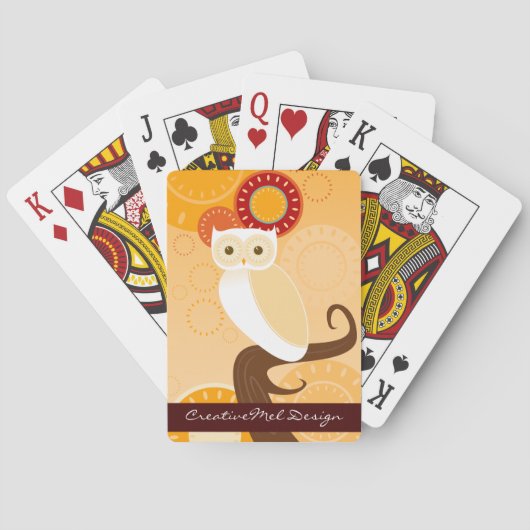 Sunset Owl OJ Custom Pokerkaarten (Achterkant)