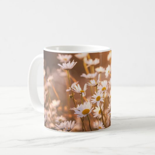 Sunset Oxeye Daisies Koffiemok (Voorkant links)