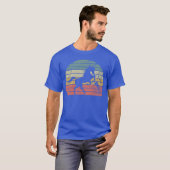 Sunset Paard Eigenaar Paarden Retro T-shirt (Voorkant volledig)