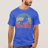 Sunset Paard Eigenaar Paarden Retro T-shirt (Voorkant)