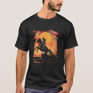 Sunset Paard Liefhebber Boerderij Kleding Dames Ru T-shirt