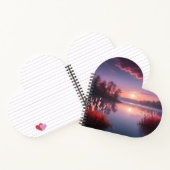 Sunset Paarse Lake Landschap Drie Notitieboek (Binnen)