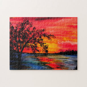 Sunset Painting Jigzaag Speelgoed Puzzle Legpuzzel