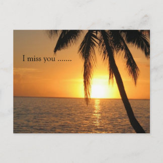 Sunset Palm Beach Peace Love Destiny Briefkaart