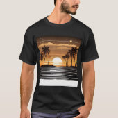 Sunset Palm Beach Tee - Tropical Twilight Design T-shirt (Voorkant)