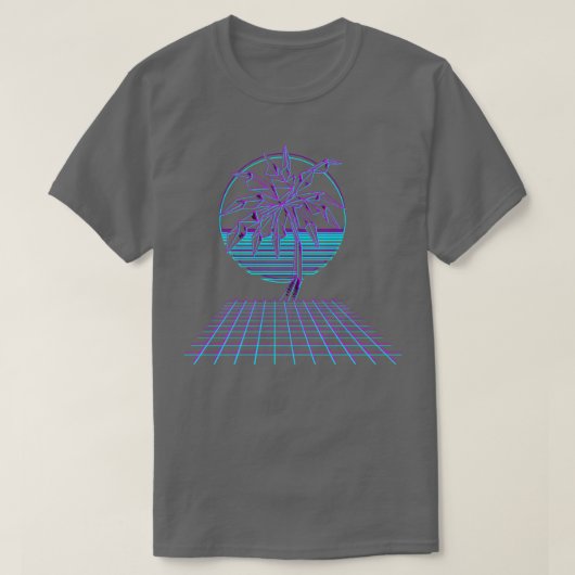 Sunset Palm Grid T-shirt (Design voorkant)