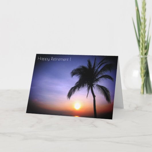 Sunset Palm met pensioen Kaart (Voorkant)