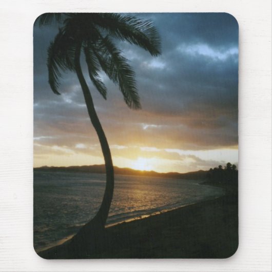 Sunset Palm Mousepad Muismat (Voorkant)