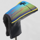 Sunset Palm Putter Hoesje Golfheadcover (3/4 voorkant)