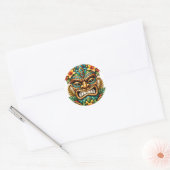 Sunset Palm Tiki Sticker (Envelop)