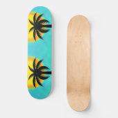 SUNSET PALM TREE BLUE SKATEBOARD (Voorkant)