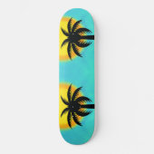 SUNSET PALM TREE BLUE SKATEBOARD (Voorkant)