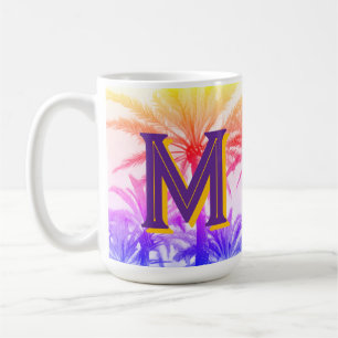 Sunset Palm Tree Monogram Mok