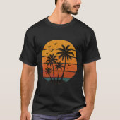 Sunset Palm Tree Silhouette Design T-shirt (Voorkant)