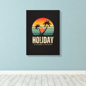 Sunset Palm Trees Holiday Wall Art Canvas Afdruk (Insitu (Houten vloer))
