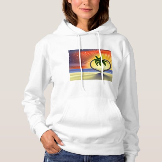 Sunset Palm Trees Hoodie (Voorkant)
