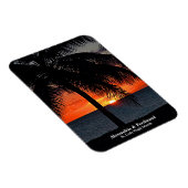 Sunset Palm Trees Ocean Beach personaliseren Magneet (Rechterzijde)