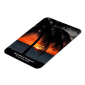 Sunset Palm Trees Ocean Beach personaliseren Magneet (Linkerzijde)