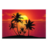 Sunset Palm Trees Silhouette-16514 Foto Afdruk (Voorkant)