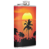 Sunset Palm Trees Silhouette-16515 Heupfles (Rechts)