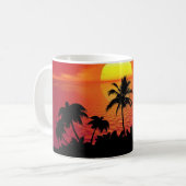 Sunset Palm Trees Silhouette-16515 Koffiemok (Voorkant links)