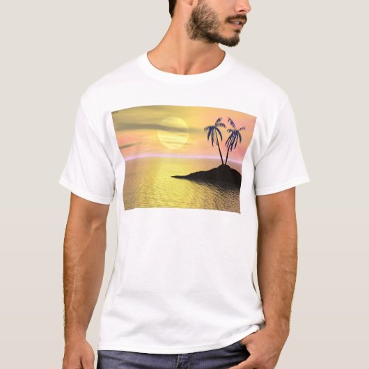 Sunset Palm Trees T-shirt (Voorkant)