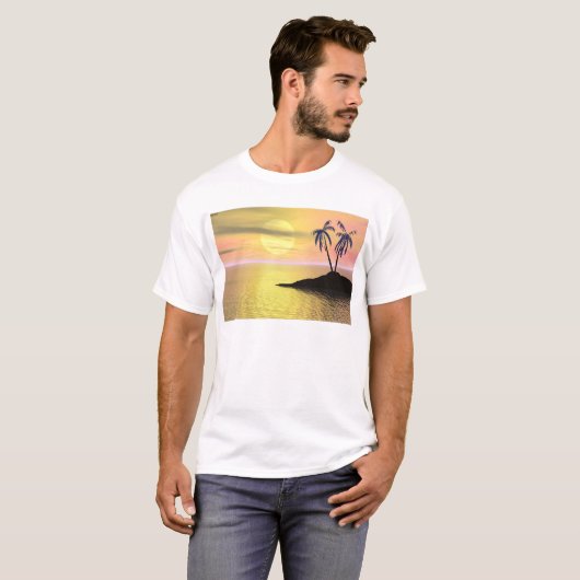 Sunset Palm Trees T-shirt (Voorkant volledig)