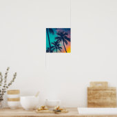 Sunset Palms Art Poster (Keuken)
