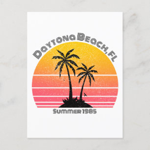Sunset Palms Daytona Beach Retro Briefkaart