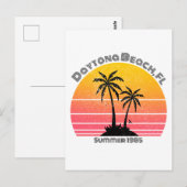 Sunset Palms Daytona Beach Retro Briefkaart (Voorkant / Achterkant)