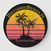 Sunset Palms Daytona Beach Retro Grote Klok (Voorkant)