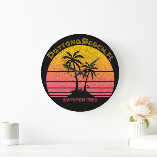 Sunset Palms Daytona Beach Retro Grote Klok (Huis)