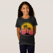 Sunset Palms Daytona Beach Retro T-shirt (Voorkant volledig)