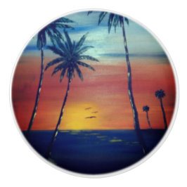 Sunset Palms Keramische Knop