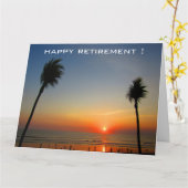 Sunset Palms pensioen Kaart (Gele Bloem)