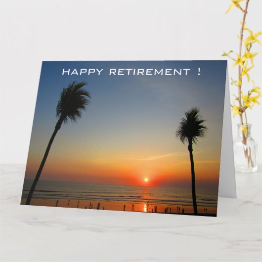 Sunset Palms pensioen Kaart (Gele Bloem)