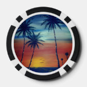Sunset Palms Poker Chips (Achterkant)