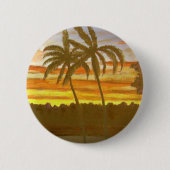 Sunset Palms Ronde Button 5,7 Cm (Voorkant)