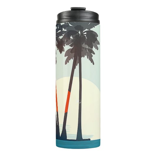Sunset Palms Thermal Tumbler Thermosbeker (Voorkant)