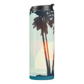 Sunset Palms Thermal Tumbler Thermosbeker (Gedraaid links)