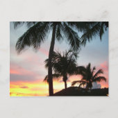 Sunset Palms Tropical Landscape Photography Briefkaart (Voorkant)