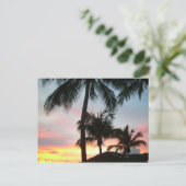 Sunset Palms Tropical Landscape Photography Briefkaart (Staand voorkant)