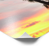 Sunset Palms Tropical Landscape Photography Foto Afdruk (Hoek)