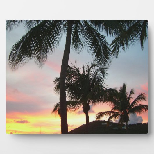 Sunset Palms Tropical Landscape Photography Fotoplaat (Voorkant)