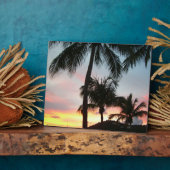 Sunset Palms Tropical Landscape Photography Fotoplaat (Zijkant)