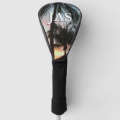 Sunset Palms Tropical Landscape Photography Golfheadcover (Voorkant)