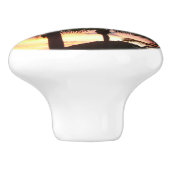 Sunset Palms Tropical Landscape Photography Keramische Knop (Zijkant)