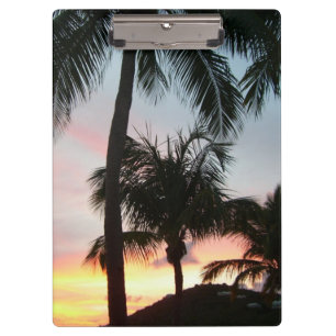 Sunset Palms Tropical Landscape Photography Klembord