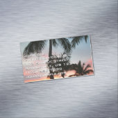 Sunset Palms Tropical Landscape Photography Magnetisch Visitekaartje (Voorbeeld)