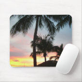 Sunset Palms Tropical Landscape Photography Muismat (Met muis)